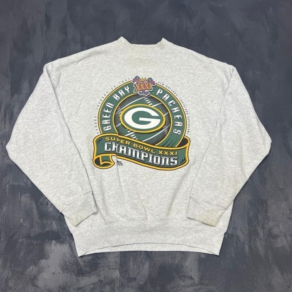Vintage Green Bay Packers Sweatshirt Mens XL Gray 1990s NFL